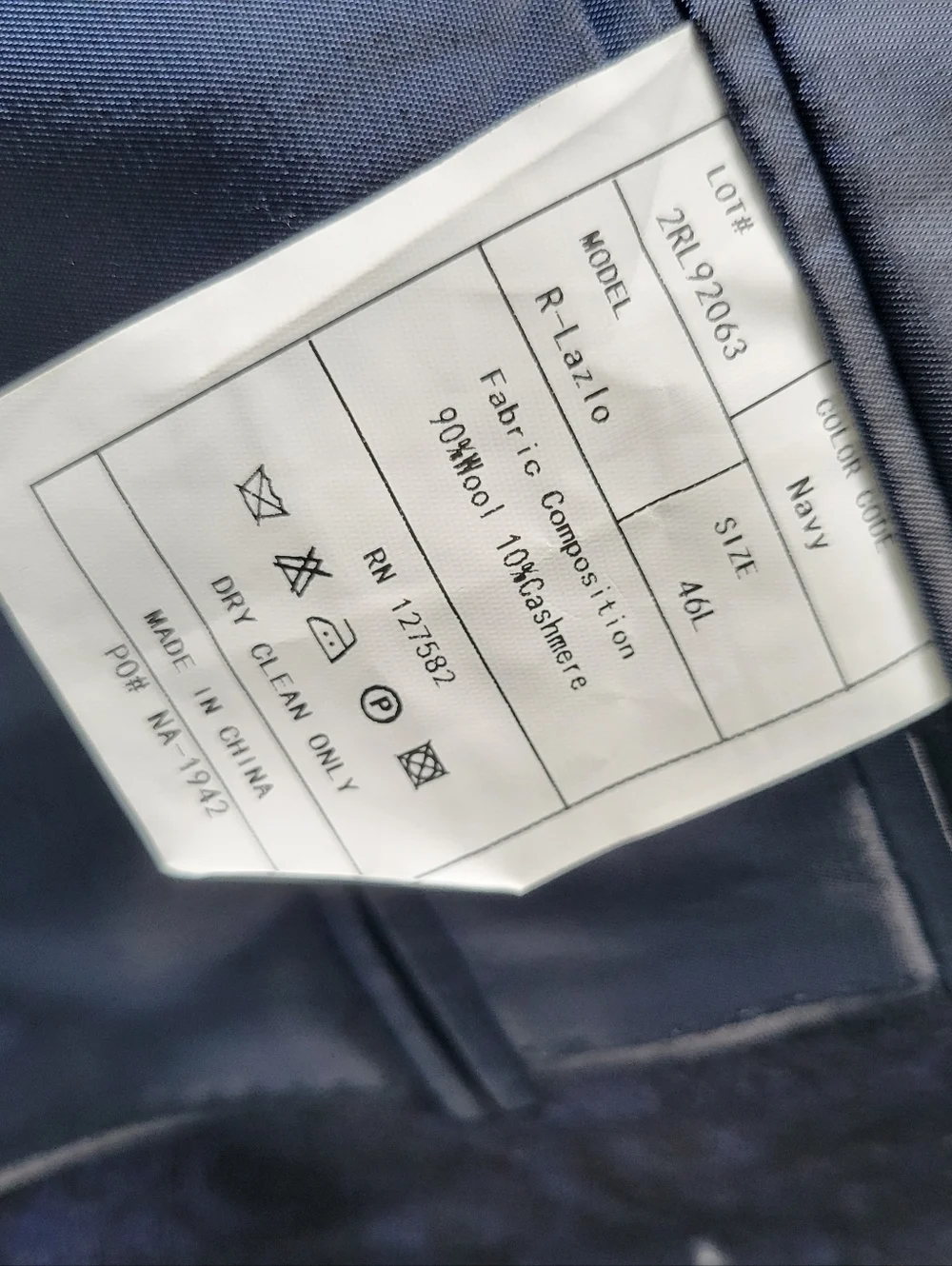 Paul Betenly Mens Wool Cashmere Paisley Blazer Blue Navy 46L
